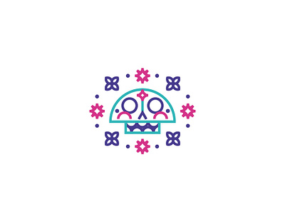 Calaverita 2 - Día de Muertos calaverita día de muertos geometric icon illustration line logo skull symbol