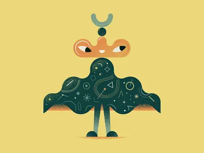 Charactober N°4 cartoon character design charactober charadesign cosmic fun geometric geometry illustration inktober leo alexandre nosferatu stars vamp vector zixidi