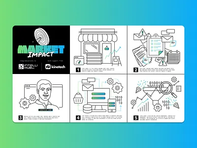 Customer Impact Award Comic: IntelliHub app comic computer customer experience cx data design development digital ecomm figma illustration low code lowcode market mendix mendixworld technology typography vector
