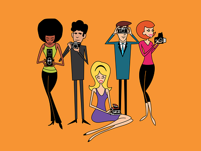 The Dream Team camera characters mid century photography retro