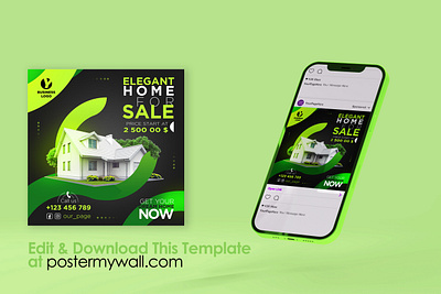 Home For Sale Social Media Post Template promotion