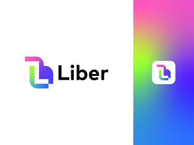 Liber brand branding branding l design graphic design illustration l logo liber logo logo design minimal modern ui