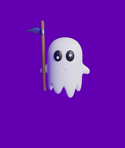 Spooky 3d 3dmoddel blender ghost halloween