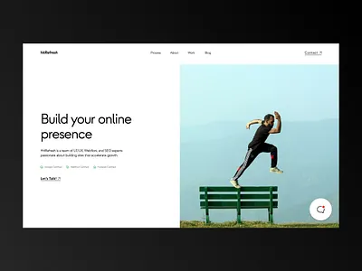 Clean landing page agency branding clean design design agency digital agency figma hero hero image landing landing page logo minimal minimalistic modern motion ui ux web white