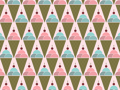 Ice Cream Cone Pattern cherry cone dessert food food and beverage food and drink foodie geometric geometry ice cream ice cream cone ice cream logo icecream pattern sugar sweet sweets treats