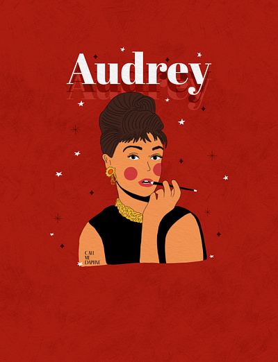 Iconic Audrey - Breakfast at Tiffany audreyhepburn breakfastattiffany design female hollywood icon iconic iconicmovie illustration