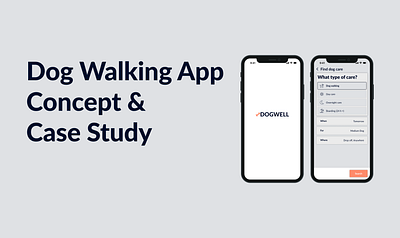 "Dogwell" Dog Walking App Concept & Case Study dog walking dribbble ux course product design