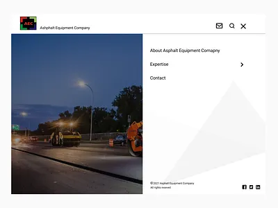Asphalt production branding ui ux web