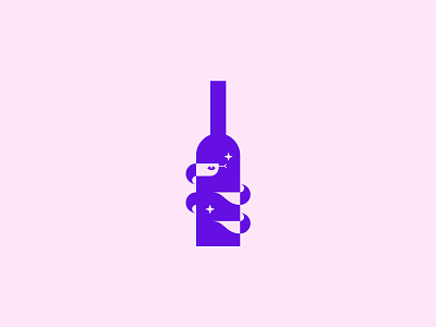 Wine is Mine bottle branding drink logo mark serphant snake star symbol wine