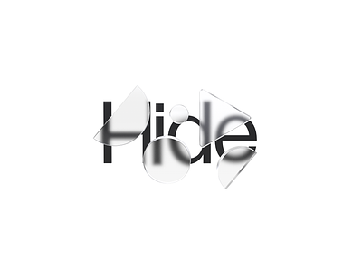 Hide brand brand agency brand designer branding design effect glass logo logo design logo designer typography