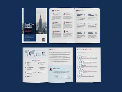 Bi-fold Brochure - USA Tax Guru agency bi fold brochure branding brochure business corporate creative design digital financial flyer graphic graphic design leaflet modern professional