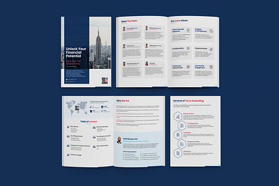 Bi-fold Brochure - USA Tax Guru agency bi fold brochure branding brochure business corporate creative design digital financial flyer graphic graphic design leaflet modern professional