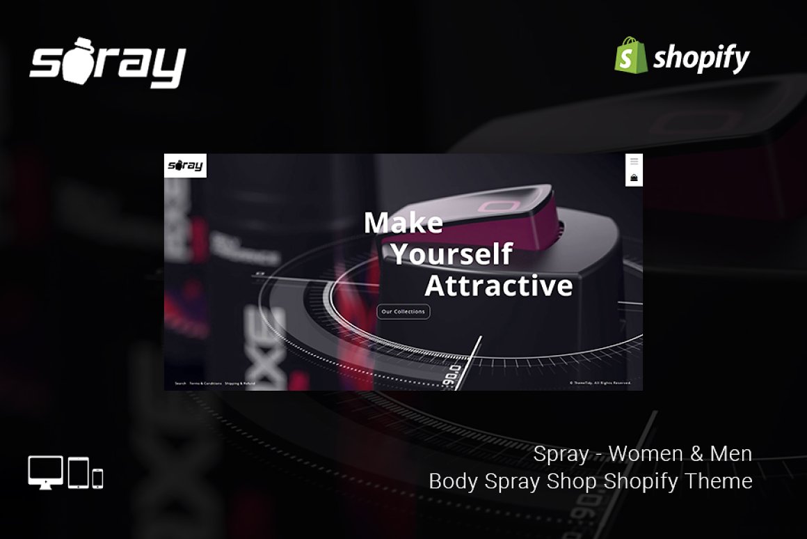 Spray Body Spray Shop Shopify Theme 3d animation app beauty beauty shopify theme branding design fashion shopify theme graphic design illustration logo motion graphics responsive responsive shopify theme shopify shopify theme spray shop spray shopify theme theme ui