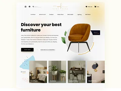 Furniture Ecommerce Website ecommerce furniture page ui design website