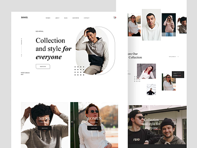 Online Fashion Store - Landing Page animation branding design fashion header landing page market place motion graphics online shop store tshirt ui uidesign uiux web design website