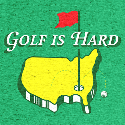 Golf is Hard T-shirt design illustration t-shirt vetor