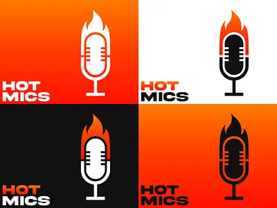 Hot Mics Logo branding design graphic design logo social media design typography visual design