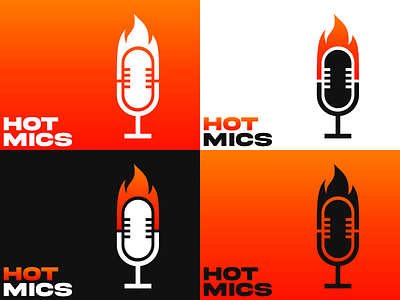 Hot Mics Logo branding design graphic design logo social media design typography visual design