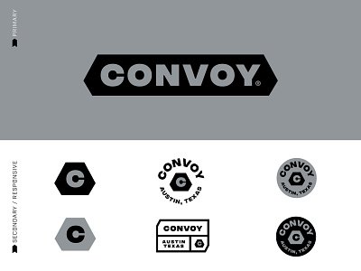CONVOY austin badges branding cart convoy film hex identity illustration logo nut packaging print responsive t shirts truck typography