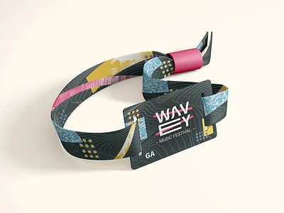 Wavey Music Festival: Wristband branding newwave swisspunk