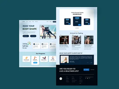 Landing Page - OTO Gym app best branding clean creative design figma flat gym illustration landingpage logo mobile productdesign ui web website