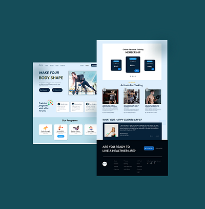 Landing Page - OTO Gym app best branding clean creative design figma flat gym illustration landingpage logo mobile productdesign ui web website