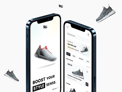 Fusion - Shoes Shopping App UI UX app branding buy design experience figma fusion ios latest mobile nike purchase sell shoeland shoes shopping style ui ux woodland