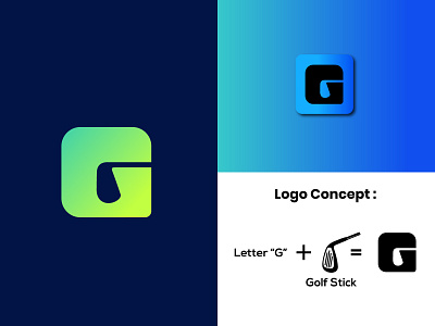 G Lettermark Golf Logo Design app icon brand identity brand logo branding dribbble g letter logo g logo graphic design lettermark lettermark logo logo logo concept logo inspiration logo process logo type minimalist negativespace logo wordmark