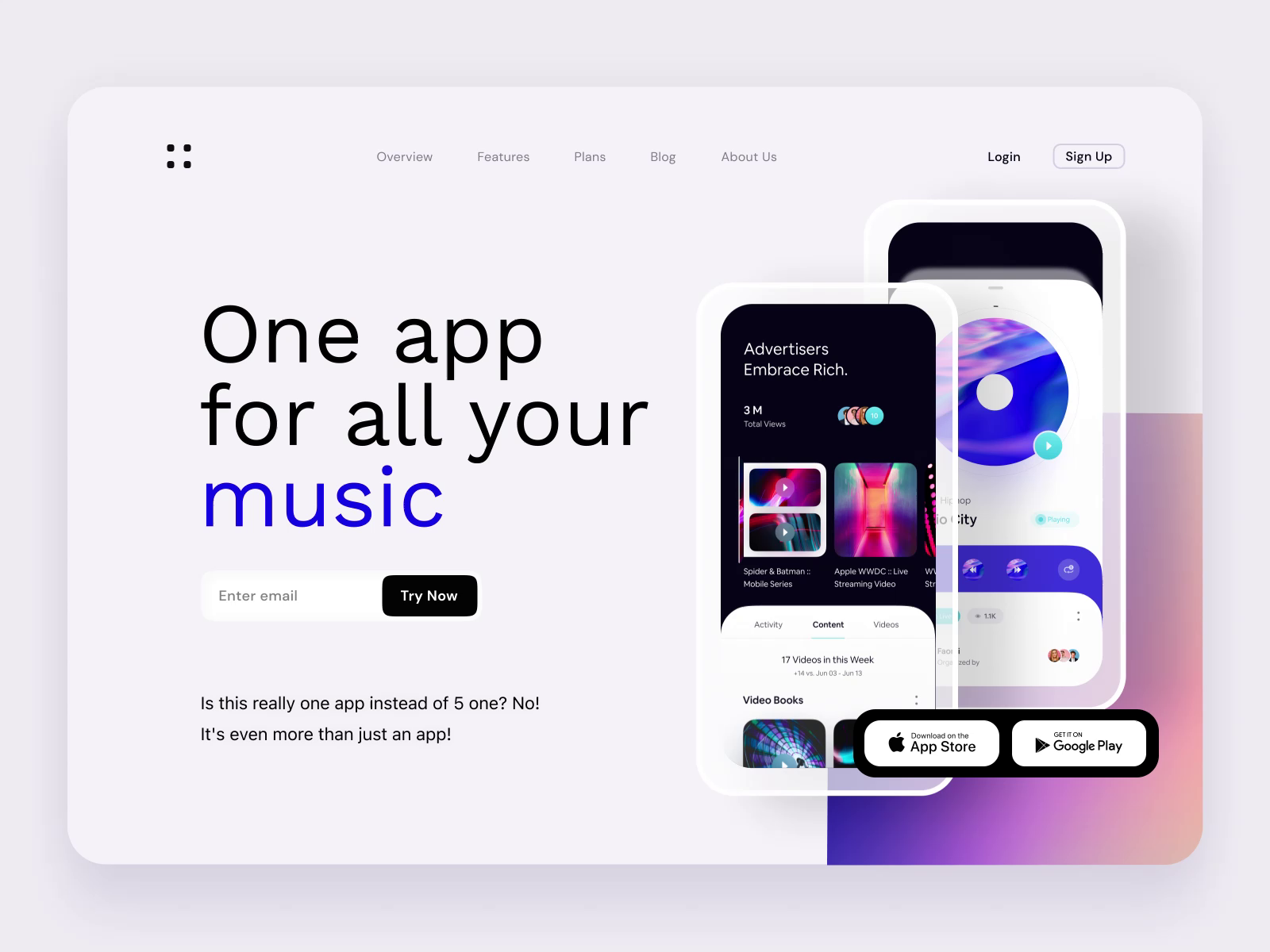 Landing Page for Mobile App by UGEM on Dribbble