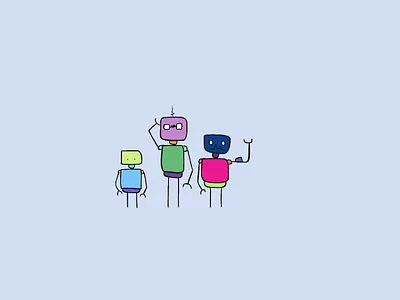 Doo-wop beep-boop contest design illustration smaller smarter mightier