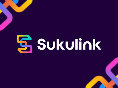 Sukulink - Logo Design | modern logo | s Letter Logo abstract logo blockchain brand identity branding colorful connect link cryptocurrency ecommerce gradient logo letter letter s logo logo design logodesign logodesigner logomark logos loop modern technology