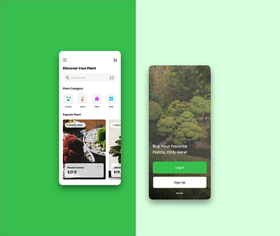 Plant concept App app concept app design bright color discover plants full mobile application green home delivery intaractive ui mobile app plant plant trends prototype screen concept tree ui ux