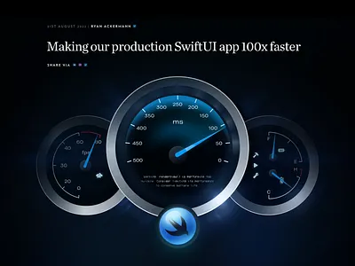 The Need for Speed blog clay dashboard illustration ios macos sketch speedometer swift swift ui xcode