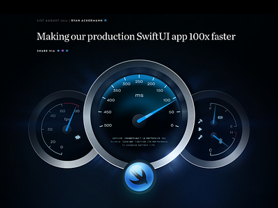 The Need for Speed blog clay dashboard illustration ios macos sketch speedometer swift swift ui xcode