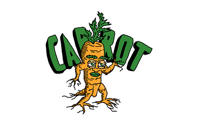 Carrot carrot font illustration leaves line art man november pattern produce riot type