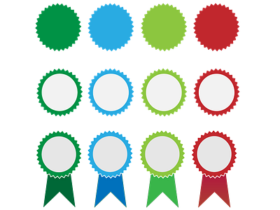 Badges full color collection design graphic design vector