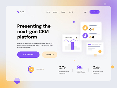 Tepux - Saas Landing Page Design bootstrap header headerui landing design landing page concept landing page design landing page ui landing pages layout preview saas saas website startup startups team web web design website concept website design websites