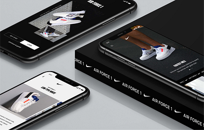 Nike AirForce1 advertising airforce1 app classic ecommerce fresh lifestyle nike ui ux