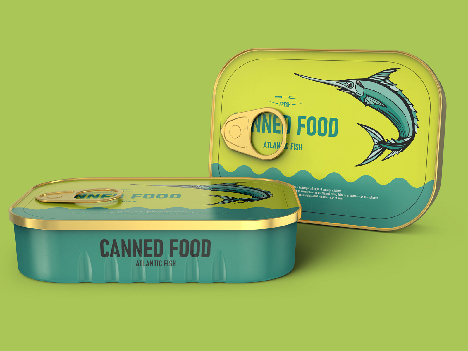 Canned Fish Tin Packaging Mockup by Walter Riedinger on Dribbble