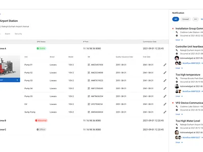 Design of station management ui design