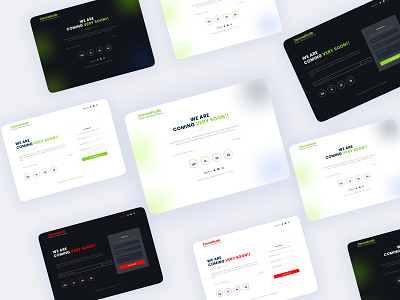 Coming Soon Page Web UI app logo brand identity branding clean coming soon illustration coming soon page coming soon template theme graphic design homepage illustration landing page mobile app product design shop page soon shopping typography page uiux ux design web page ui website