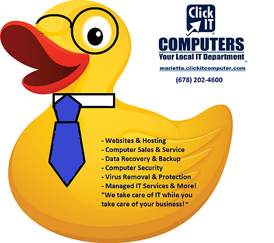 Click IT Quack IT branding logo