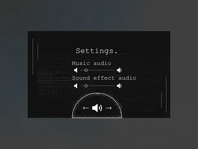#DailyUI Day 7 ☼☼☼ design desktop figma indie game menu minimal re:logan sound typography ui vectors