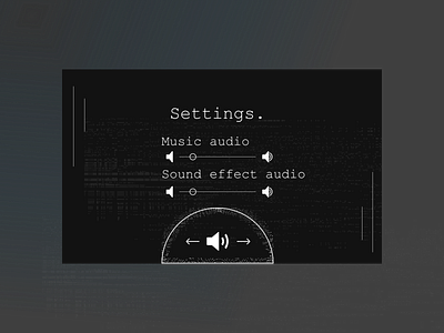 #DailyUI Day 7 ☼☼☼ design desktop figma indie game menu minimal re:logan sound typography ui vectors