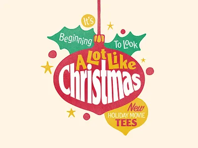 It's beginning to look like a Christmas logo christmas holiday homage illustration logo vintage xmas