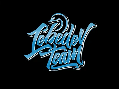 Lebedev Team Lettering logo brand branding calligraphy design graphic design handlettering illustration lettering logo logotype modern type typography vector