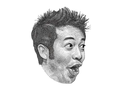 PogChamp Hedcut Illustration branding engraving hedcut illustration logo portrait retro vintage