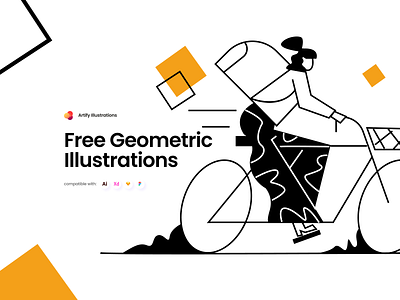 Free Lines Illustration characters download free freebie geometric illustrations lines vector
