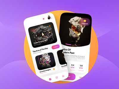 Nifty - NFT Marketplace UI Concept 3d app design branding concept concept ui design graphic design marketplace minimal nft nft marketplace ui ui concept user interface