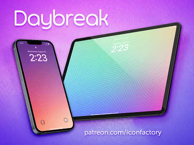 Daybreak Wallpaper abstract colorful free home screen iconfactory ipad iphone lock screeen macos patreon stripe texture wallpaper